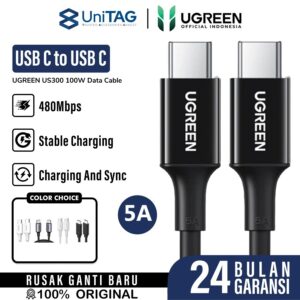 Cable Data USB C 2.0 to C UGREEN 5A Kabel 100W PD3.0 /QC Fast Charging