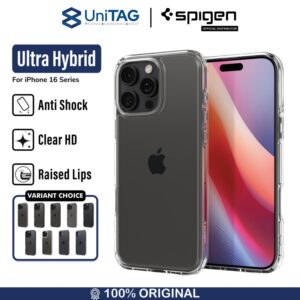 Case iPhone 16 Series Pro Max Plus Spigen Ultra Hybrid Clear Matte Slim Anti Crack Shock Casing