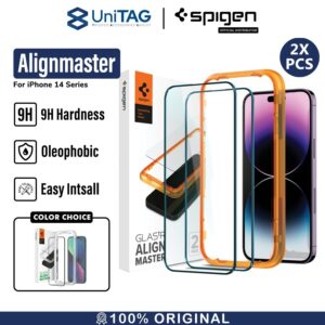 Tempered Glass iPhone 14/13 Mini Pro Max Plus Spigen Alignmaster Clear