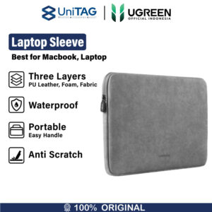 Tas Pouch Sleeve Case Laptop Macbook 14 / 15 UGREEN Leather Premium