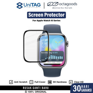 Screen Protector Apple Watch 10 Series 46mm/42mm Octagoods 3D Full Cover Clear HD Guard Anti Gores